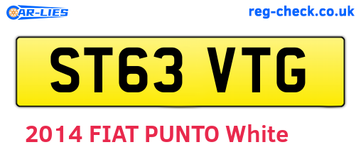 ST63VTG are the vehicle registration plates.