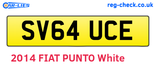 SV64UCE are the vehicle registration plates.