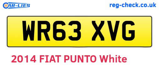 WR63XVG are the vehicle registration plates.