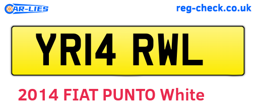 YR14RWL are the vehicle registration plates.