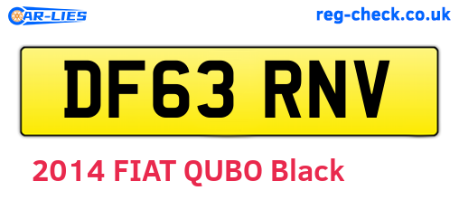 DF63RNV are the vehicle registration plates.