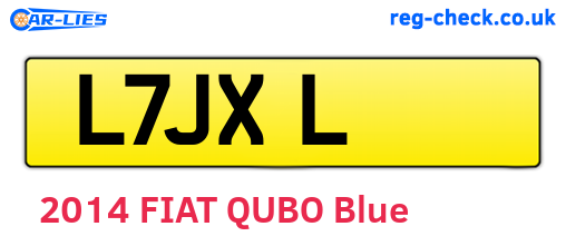 L7JXL are the vehicle registration plates.