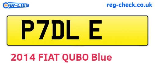 P7DLE are the vehicle registration plates.