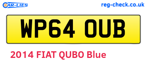 WP64OUB are the vehicle registration plates.