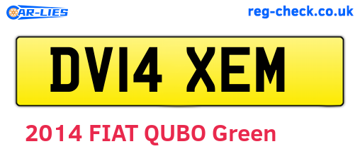 DV14XEM are the vehicle registration plates.