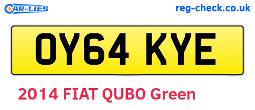 OY64KYE are the vehicle registration plates.
