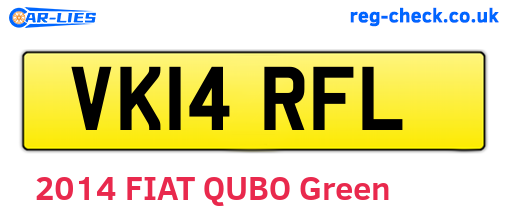VK14RFL are the vehicle registration plates.
