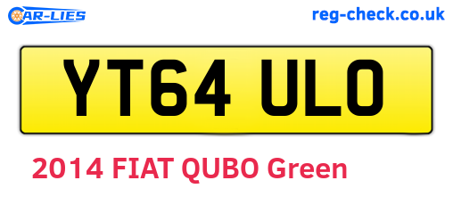 YT64ULO are the vehicle registration plates.