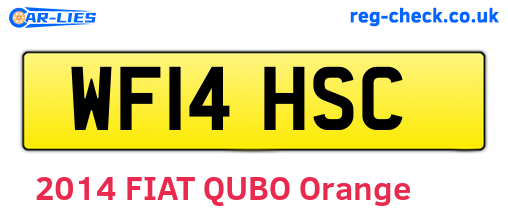 WF14HSC are the vehicle registration plates.