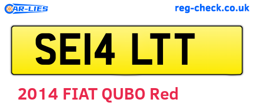 SE14LTT are the vehicle registration plates.
