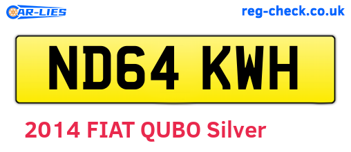 ND64KWH are the vehicle registration plates.