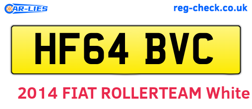HF64BVC are the vehicle registration plates.