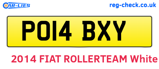 PO14BXY are the vehicle registration plates.