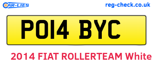 PO14BYC are the vehicle registration plates.