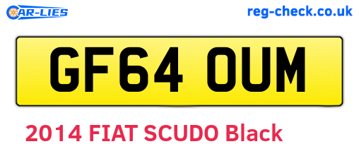 GF64OUM are the vehicle registration plates.