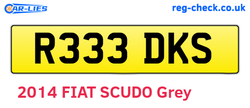 R333DKS are the vehicle registration plates.