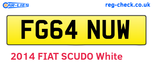 FG64NUW are the vehicle registration plates.