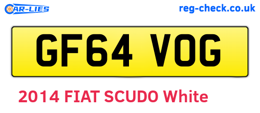GF64VOG are the vehicle registration plates.