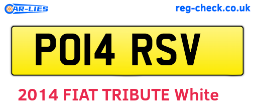 PO14RSV are the vehicle registration plates.