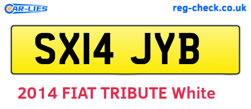 SX14JYB are the vehicle registration plates.