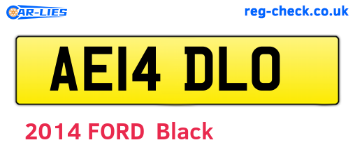 AE14DLO are the vehicle registration plates.