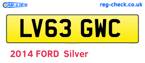 LV63GWC are the vehicle registration plates.