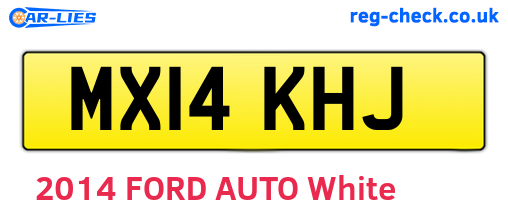 MX14KHJ are the vehicle registration plates.