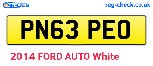 PN63PEO are the vehicle registration plates.