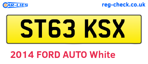 ST63KSX are the vehicle registration plates.