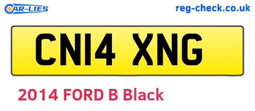 CN14XNG are the vehicle registration plates.
