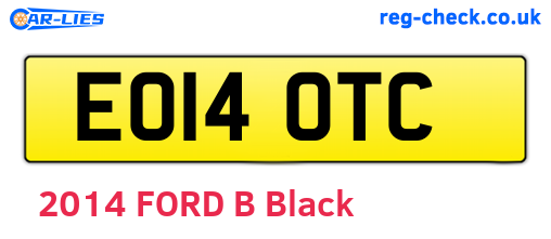 EO14OTC are the vehicle registration plates.