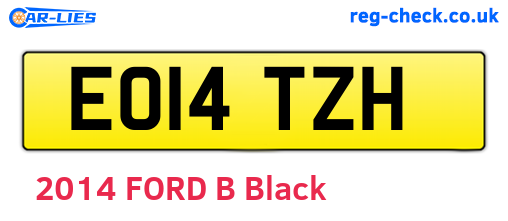 EO14TZH are the vehicle registration plates.