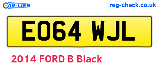 EO64WJL are the vehicle registration plates.