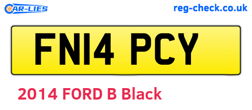 FN14PCY are the vehicle registration plates.