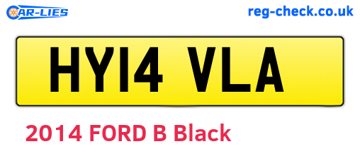 HY14VLA are the vehicle registration plates.