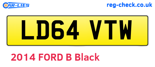 LD64VTW are the vehicle registration plates.