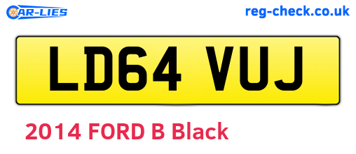 LD64VUJ are the vehicle registration plates.