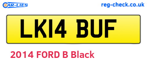 LK14BUF are the vehicle registration plates.