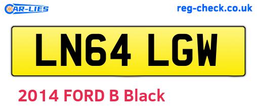 LN64LGW are the vehicle registration plates.
