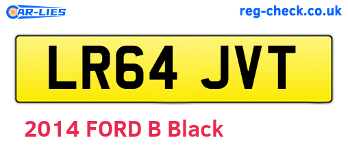 LR64JVT are the vehicle registration plates.