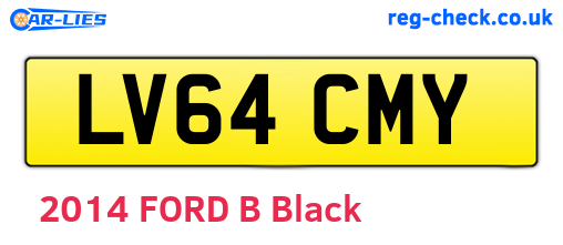 LV64CMY are the vehicle registration plates.