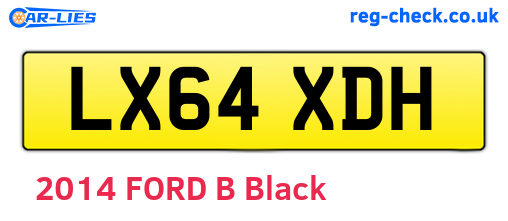 LX64XDH are the vehicle registration plates.
