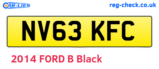 NV63KFC are the vehicle registration plates.