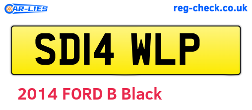 SD14WLP are the vehicle registration plates.