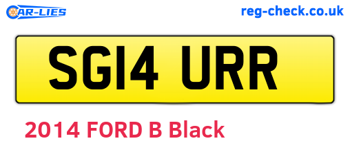 SG14URR are the vehicle registration plates.
