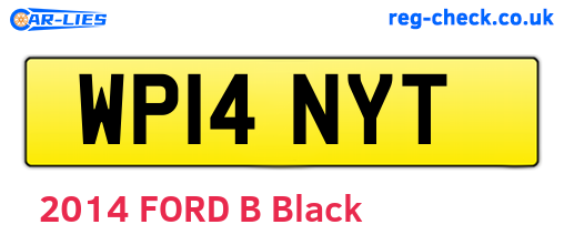 WP14NYT are the vehicle registration plates.