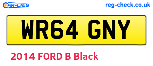 WR64GNY are the vehicle registration plates.
