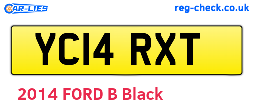 YC14RXT are the vehicle registration plates.