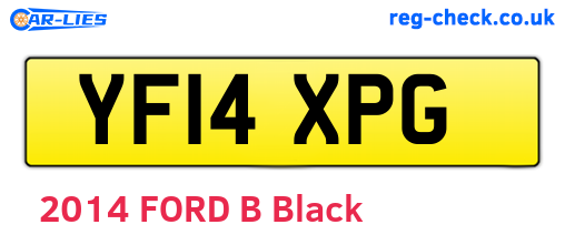 YF14XPG are the vehicle registration plates.
