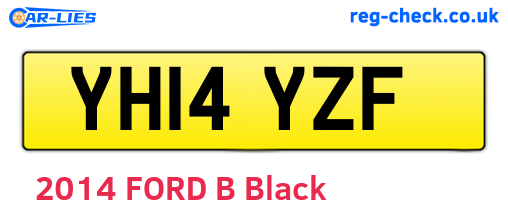YH14YZF are the vehicle registration plates.